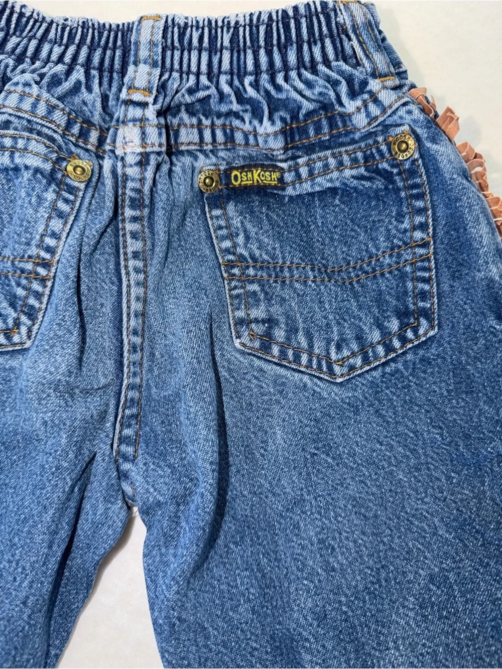 Vintage 90's OshKosh B'gosh Toddler Denim Cowboy Western Fringe Pants
